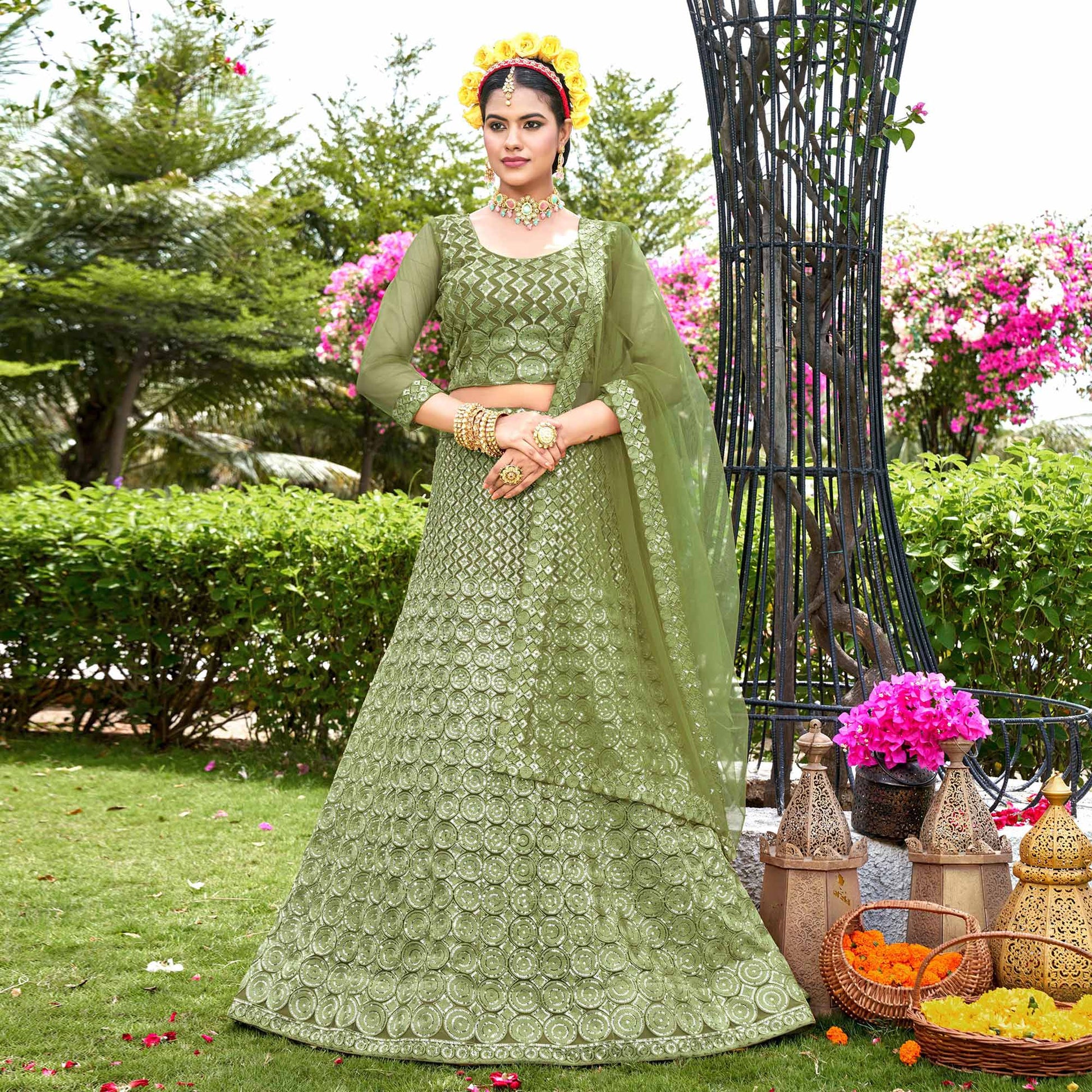 green-sequins-embroidered-net-lehenga-choli-2