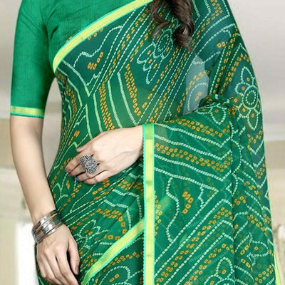 green-bandhani-printed-chiffon-saree-with-lace-border-10