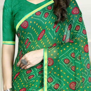 green-bandhani-printed-chiffon-saree-with-lace-border-11