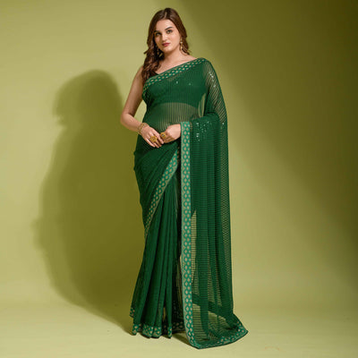 green-sequins-embroidered-georgette-saree-3