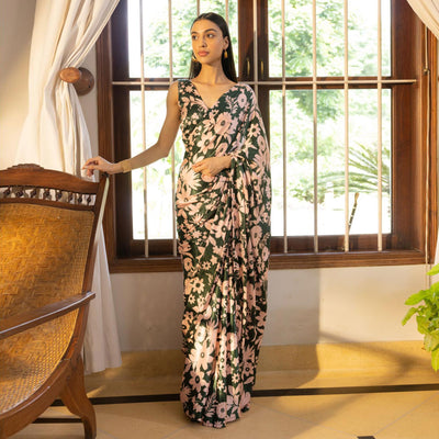 green-digital-printed-satin-saree-6