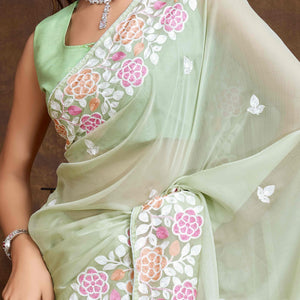 green-floral-sequins-embroidered-organza-silk-saree