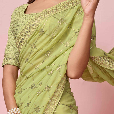 green-sequins-embroidered-georgette-saree-17
