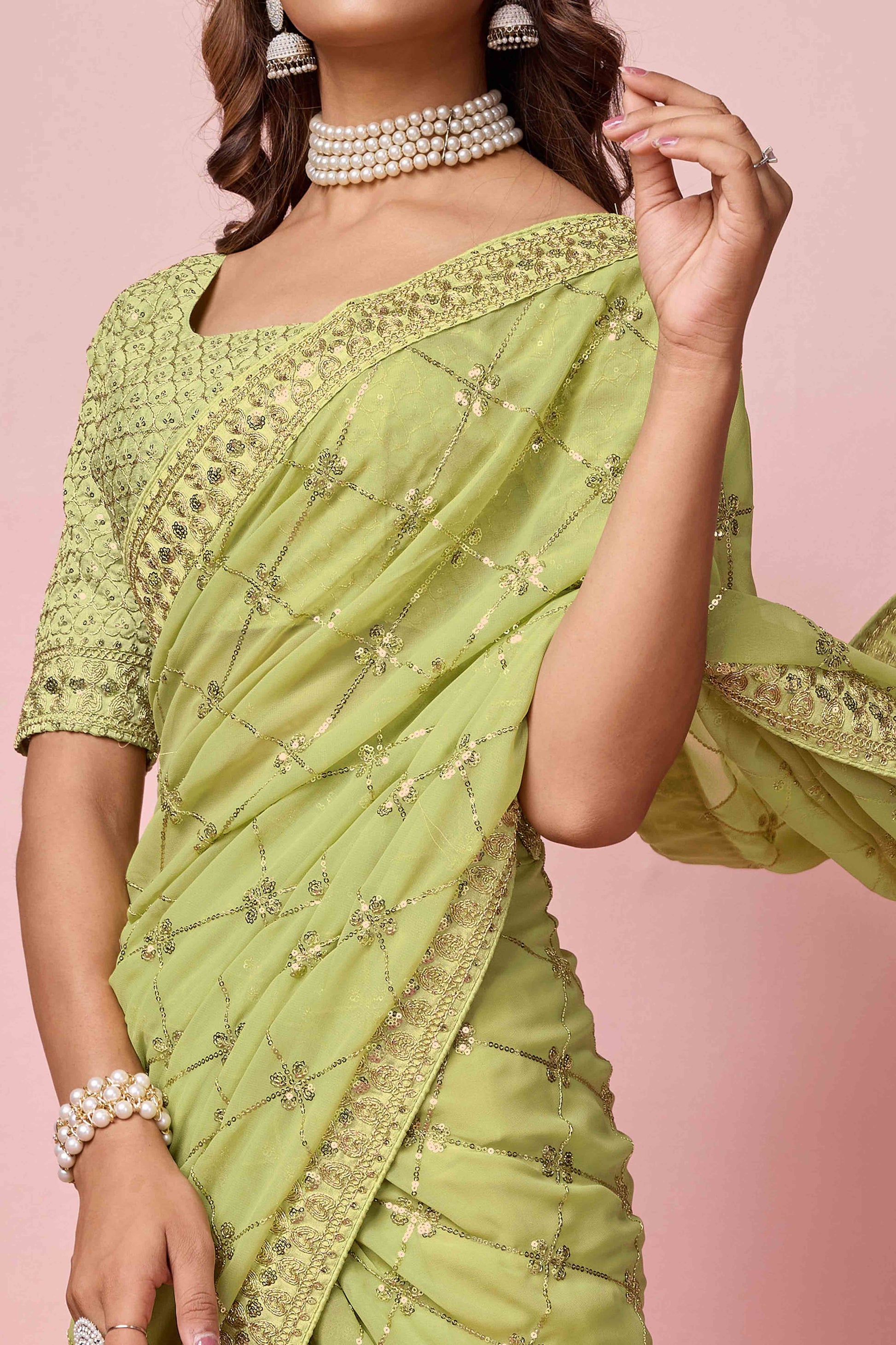 green-sequins-embroidered-georgette-saree-17