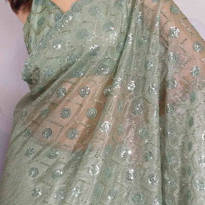 green-sequins-embroidered-twill-net-saree