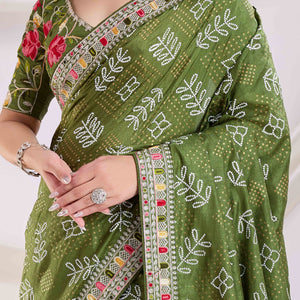green-bandhani-printed-with-embroidered-border-vichitra-silk-saree