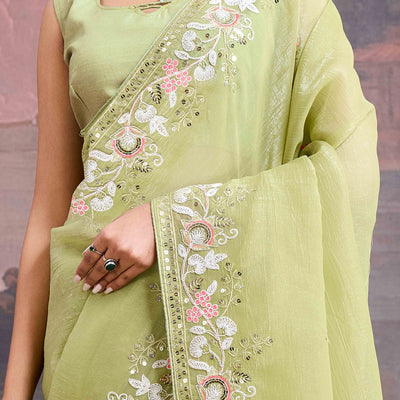 green-floral-sequins-embroidered-organza-saree-7