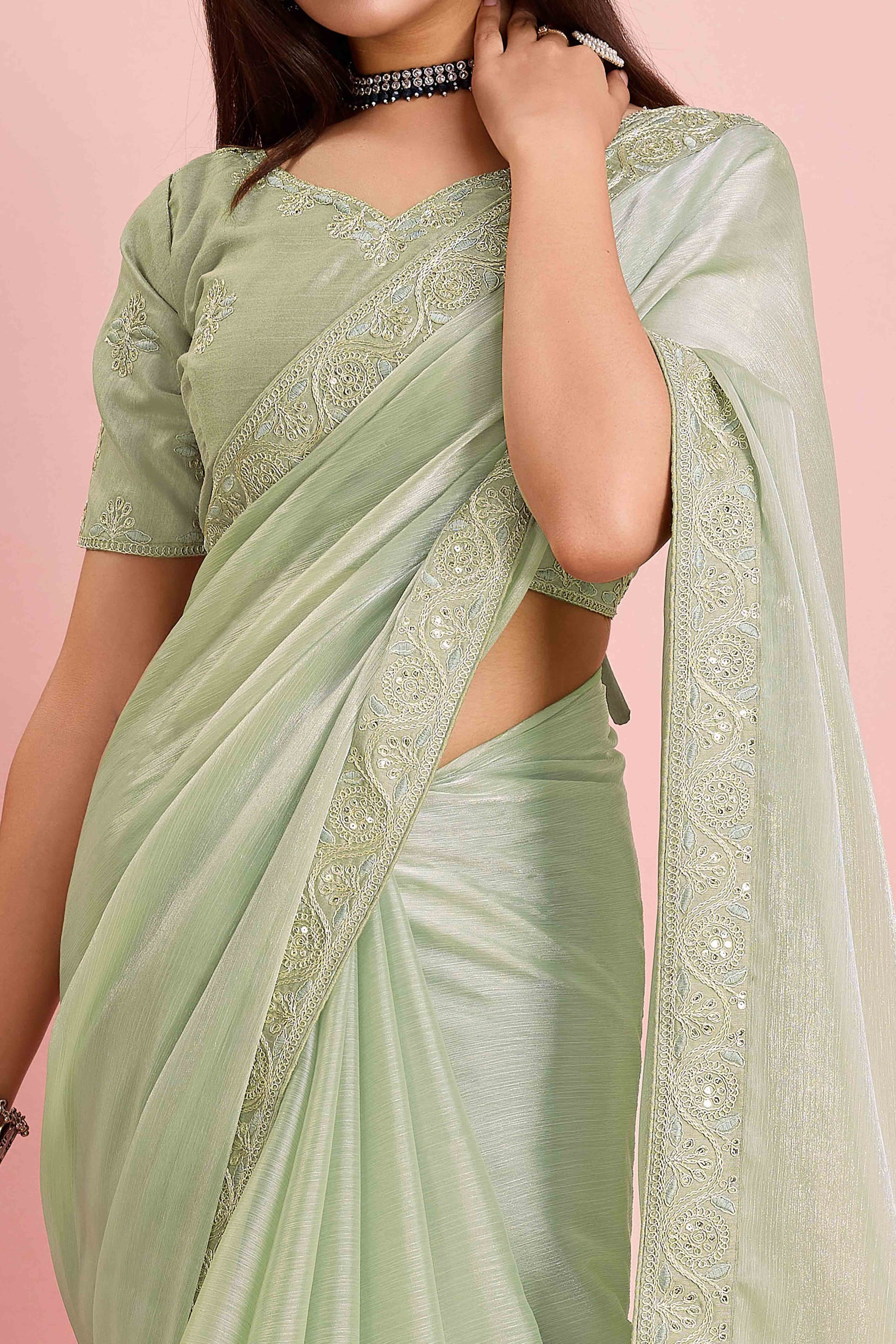 green-solid-with-sequins-embroidery-border-mulberry-silk-saree