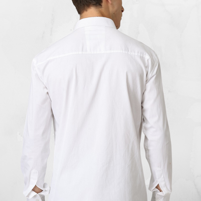 Solid Cotton Shirt for Man (White)