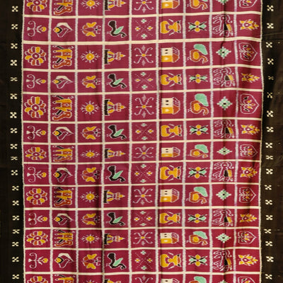 Magenta Nabakothi Contemporary Silk Saree