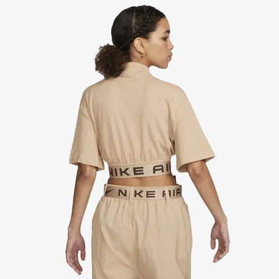 Nike | SHORT-SLEEVE CROPPED TOP  { HEMP/BAROQUE BROWN