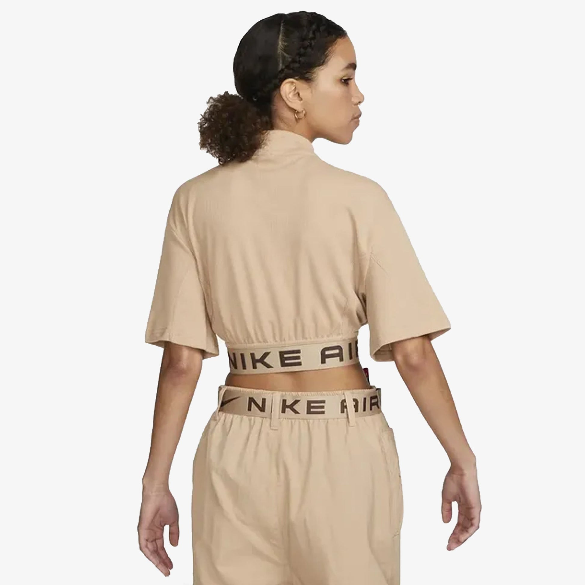 Nike | SHORT-SLEEVE CROPPED TOP  { HEMP/BAROQUE BROWN