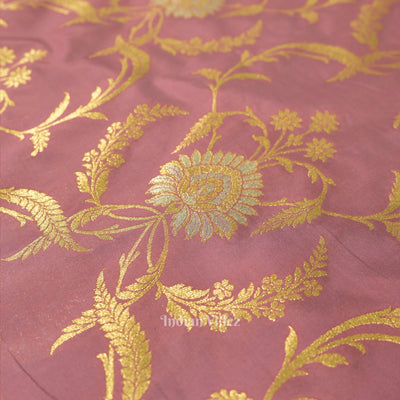 Rose Pink Meenakari Banarasi Katan Silk Saree