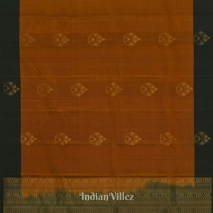 Copper With Green Pure Kanjivaram Soft Silk Saree