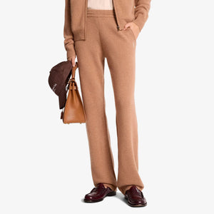 SPORTY & RICH | SRC WOOL CASHMERE TROUSERS { CAMEL