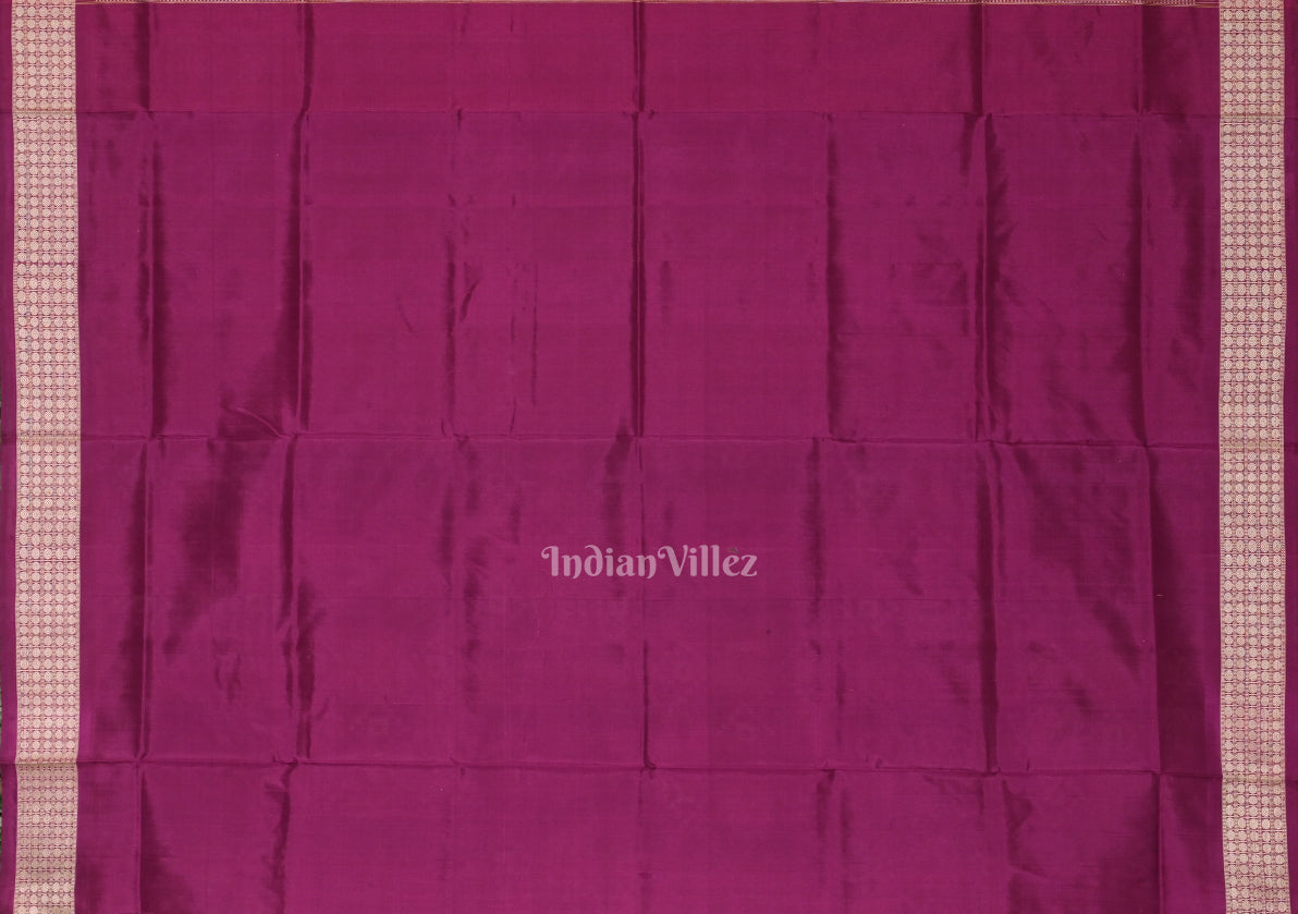 Black Purple Body Pasapali Sambalpuri Silk Saree