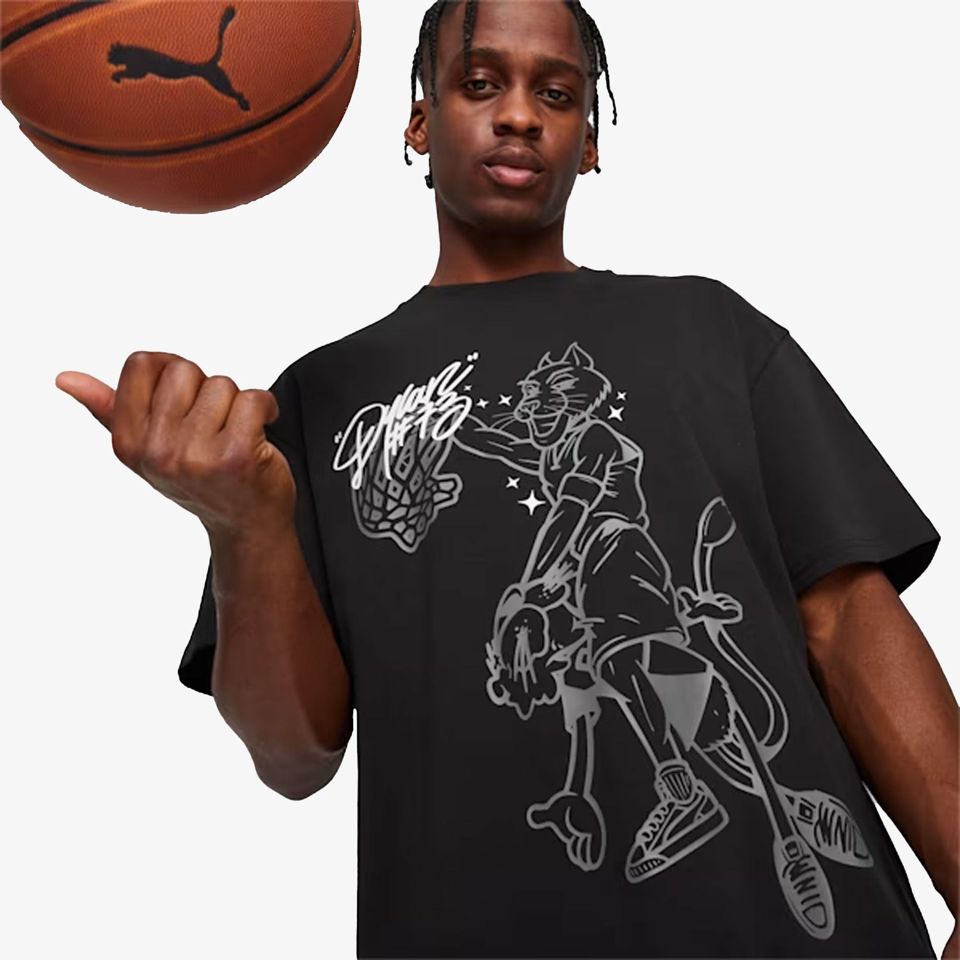 PUMA | DYLAN'S GIFT BASKETBALL T-SHIRT { BLACK