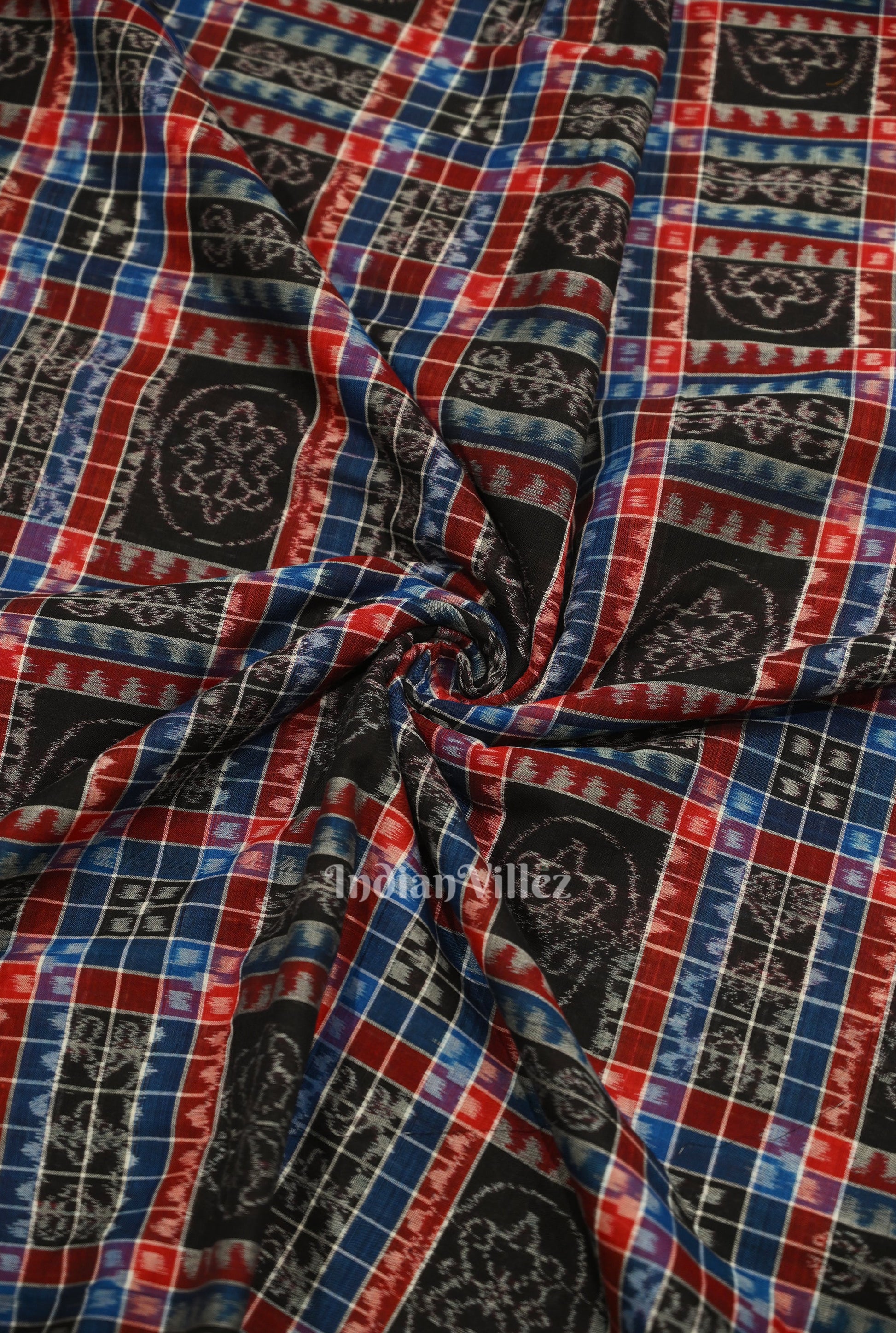 Multi Color Utkalaxmi Sambalpuri Ikat Cotton Fabric