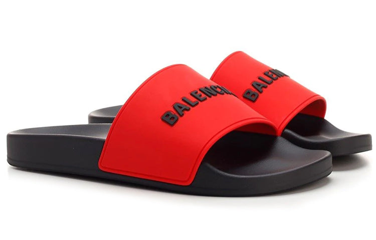Balenciaga Pool Slide Blood Red Black