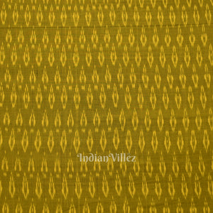 Mehendi Green Geometric Pochampally Ikat Cotton Fabric
