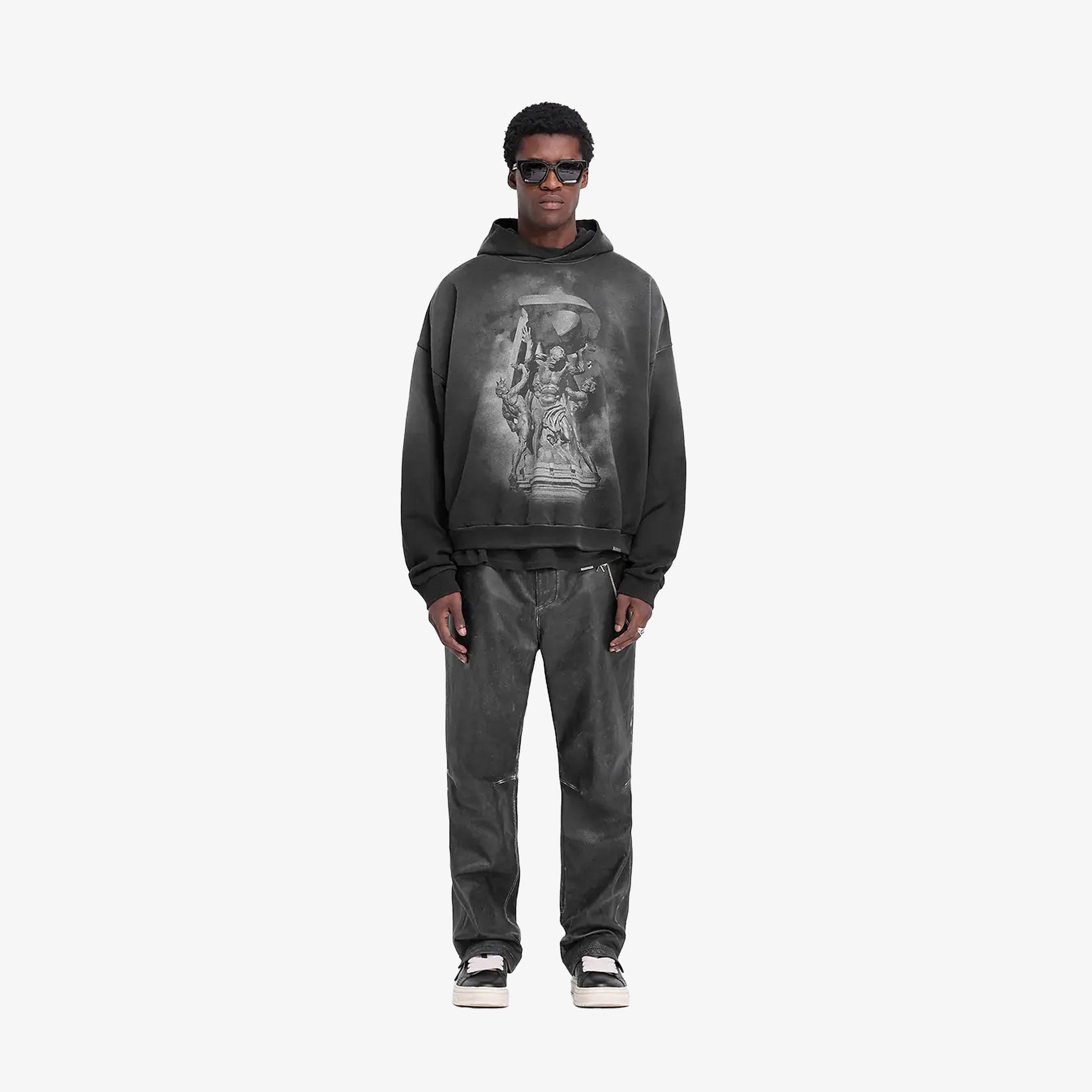 Represent | ATLAS HOODIE { STAINED BLACK