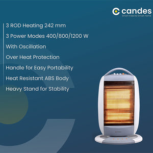 Infra3 Noiseless 1200Watt Halogen Room Heater