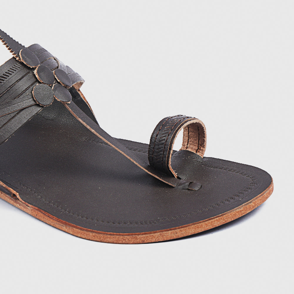 Brown Handstitched Leather Kolhapuri Men Slipper