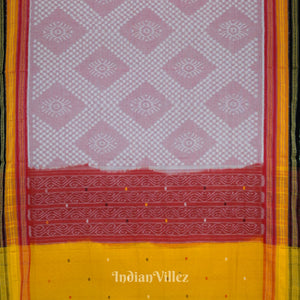 Light Pink Odisha Ikat Sambalpuri Pure Cotton Saree