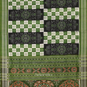 Green Odisha Sambalpuri Pure Cotton Saree