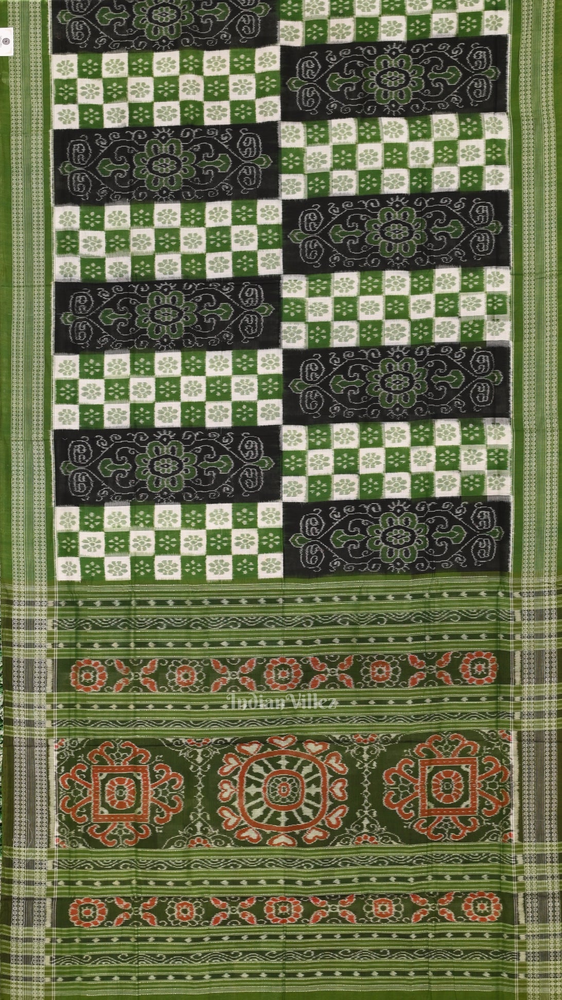 Green Odisha Sambalpuri Pure Cotton Saree