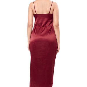 Eternal Bliss Full Length Chemise - Red Berry