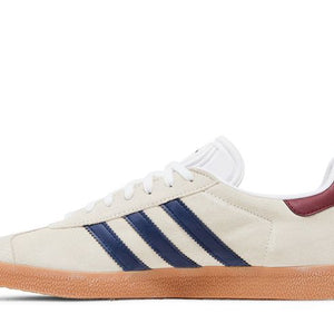 adidas Gazelle Beige Dark Blue Collegiate Burgundy