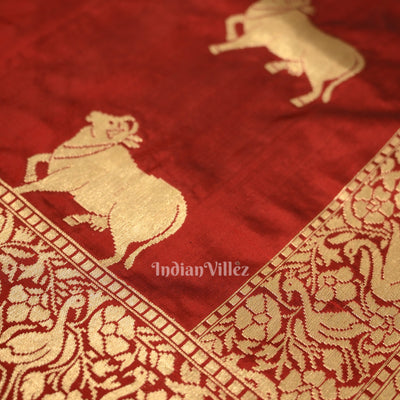Exclusive Bridal Brocade Banarasi Silk Saree with Sringar and Pichwai Work