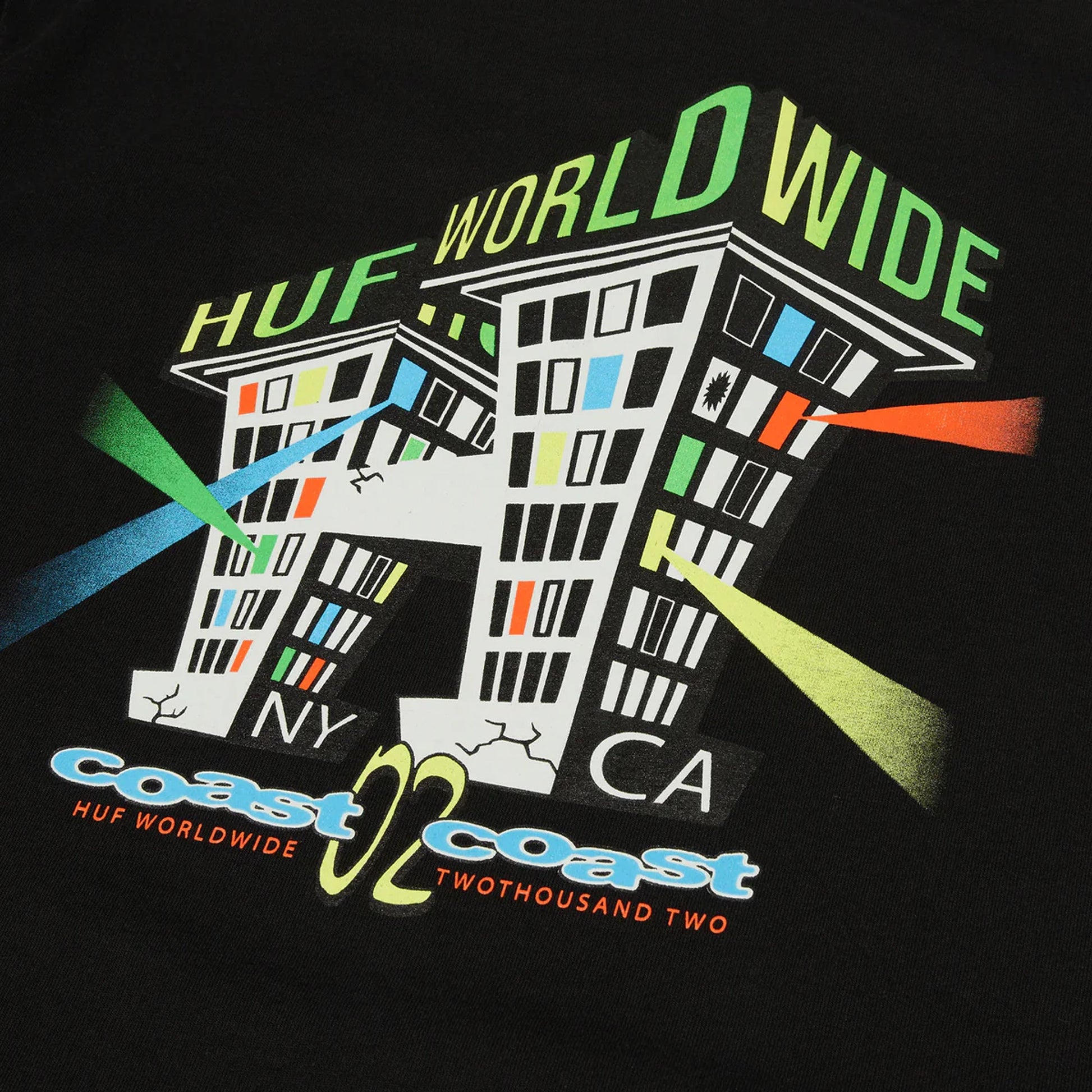 HUF | CLUB HOUSE T-SHIRT  { BLACK