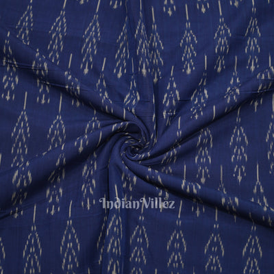 Blue Pochampally Ikat Cotton Fabric