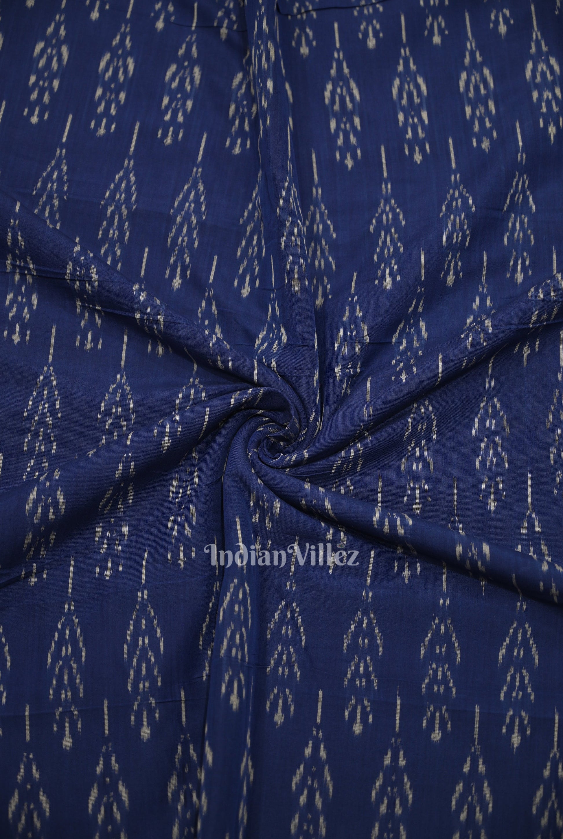 Blue Pochampally Ikat Cotton Fabric