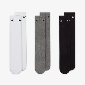 NIKE | EVERYDAY CUSHIONED TRAINING CREW SOCKS (3 PAIRS) { MULTI-COLOR