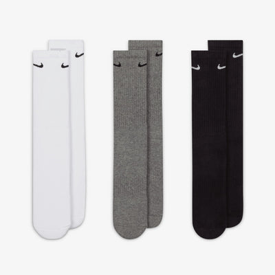 NIKE | EVERYDAY CUSHIONED TRAINING CREW SOCKS (3 PAIRS) { MULTI-COLOR
