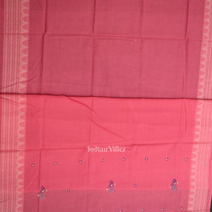 Navy Blue with Pink Doll Odisha Ikat  Sambalpuri Dress Material & Dupatta
