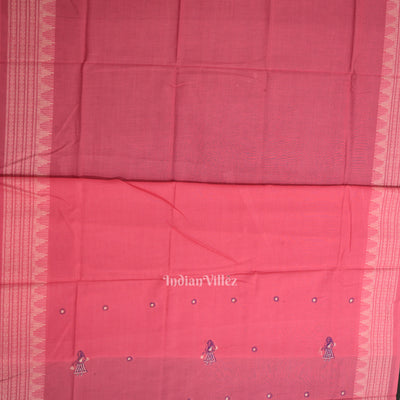 Navy Blue with Pink Doll Odisha Ikat  Sambalpuri Dress Material & Dupatta
