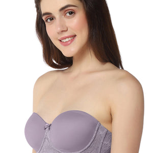 Elegance Padded Wired Multiway Balconette Bra  - Gray Ridge