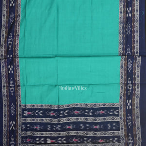 Blue Green Pasapali Sambalpuri Cotton Dress set with Dupatta