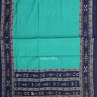Blue Green Pasapali Sambalpuri Cotton Dress set with Dupatta
