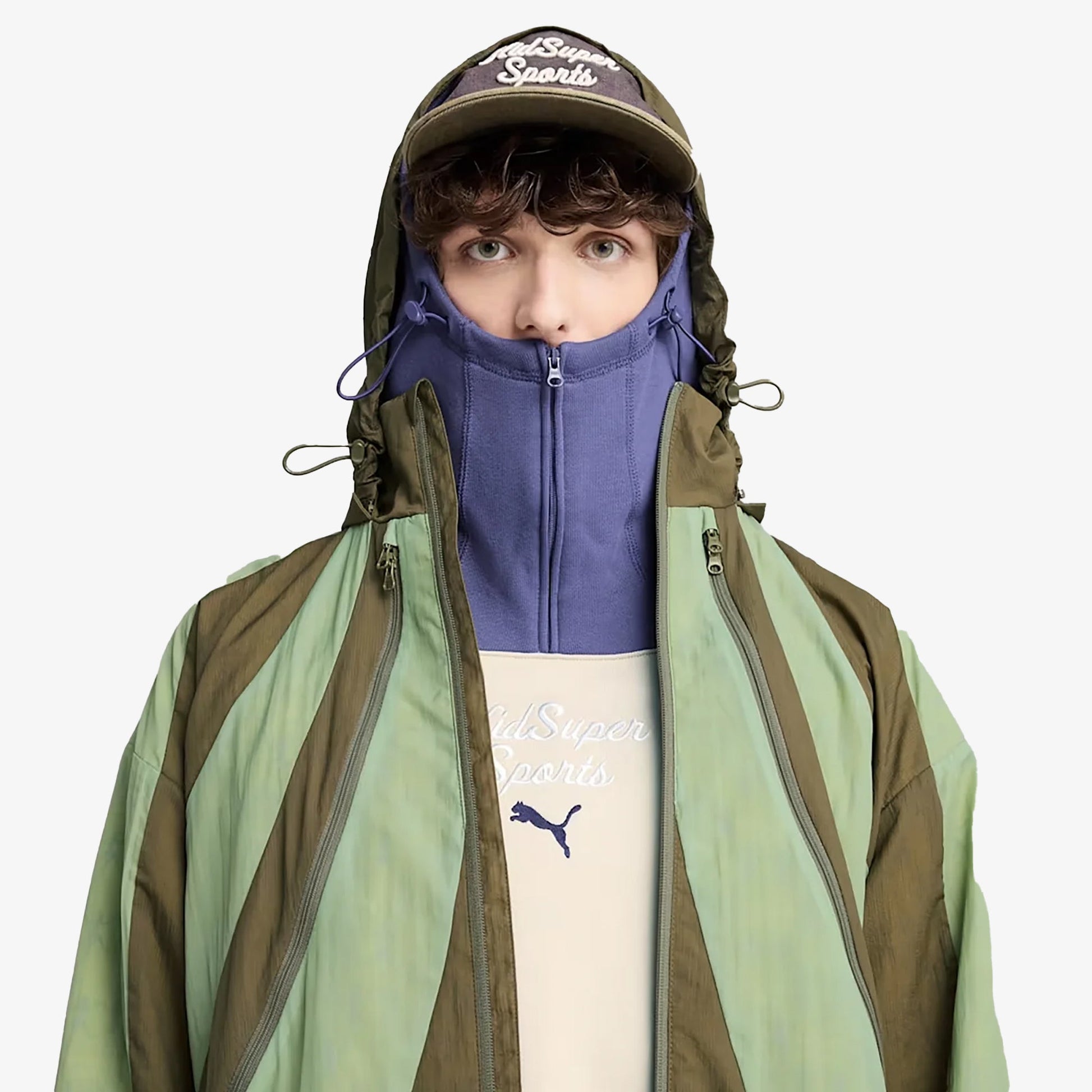 PUMA | X KIDSUPER FIT WINDBREAKER { DUSTY GREEN