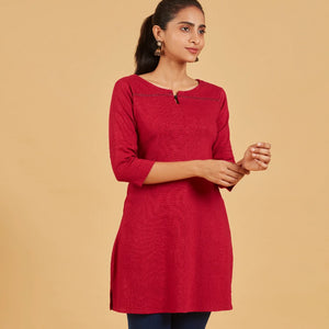 Magenta Solid Short Top