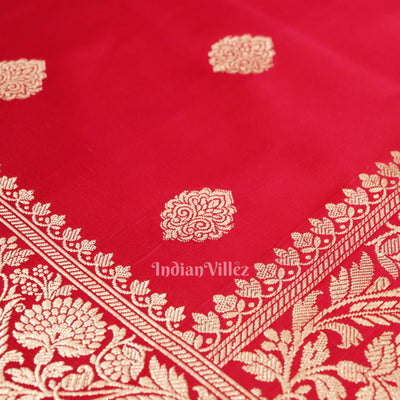 Exclusive Bridal Rose Pink Soft Pure Mashru Satin Silk Banarasi Saree