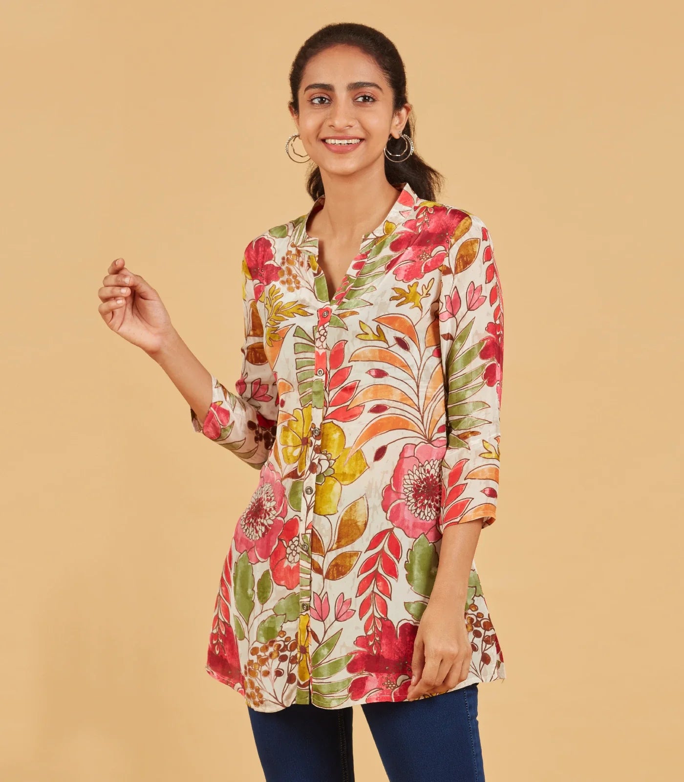 Multi Colour Floral Short Top