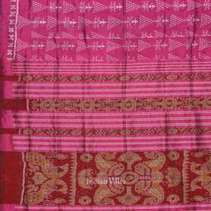 Mulberry Purple Tribal Jhoti Contemporary Odisha Handloom Silk Saree