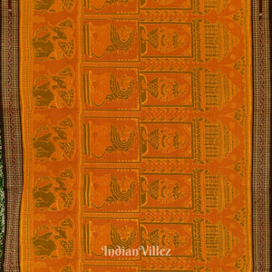 Animal Theme Pure Sambalpuri Ikat Silk*Cotton (Bapta) Saree
