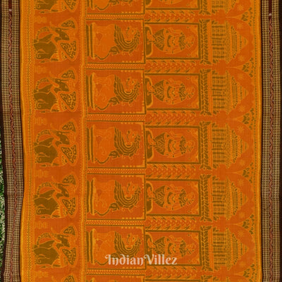 Animal Theme Pure Sambalpuri Ikat Silk*Cotton (Bapta) Saree